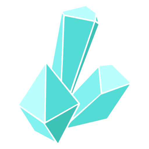Top view blue crystals PNG Design