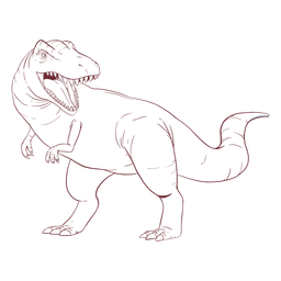 Trex dinosaur drawn PNG Design
