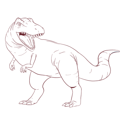 Trex Dinosaurier gezeichnet PNG-Design