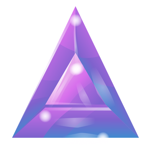 Triângulo de cristal roxo Desenho PNG