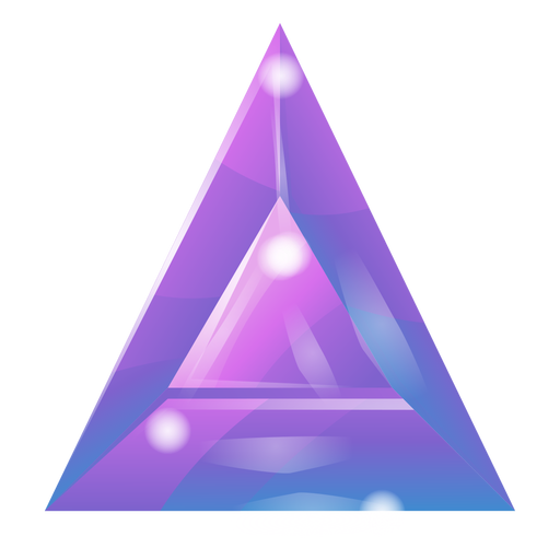 Tri?ngulo de cristal roxo Desenho PNG