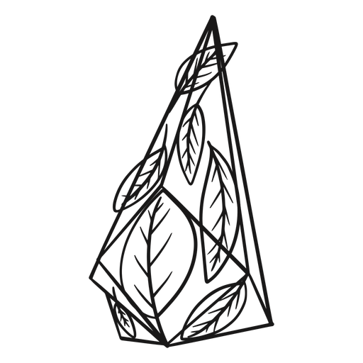 Cristal de folhas triangulares Desenho PNG