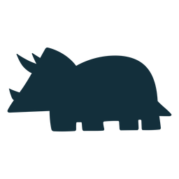 Triceratops Dino Silhouette PNG-Design