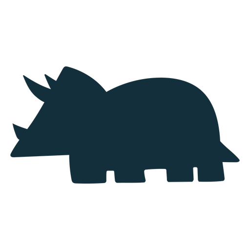 Triceratops Dino Silhouette PNG-Design