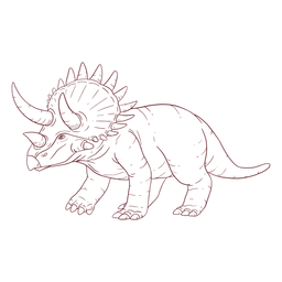 Triceratops Dinosaurier gezeichnet PNG-Design Transparent PNG