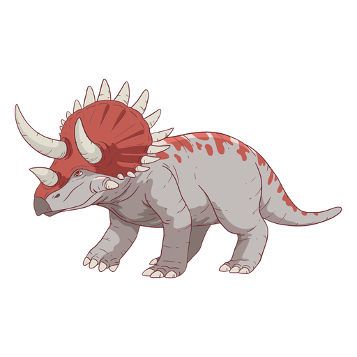 Ilustración de dinosaurio triceratops Diseño PNG