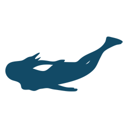 Underwater cool pose silhouette PNG Design