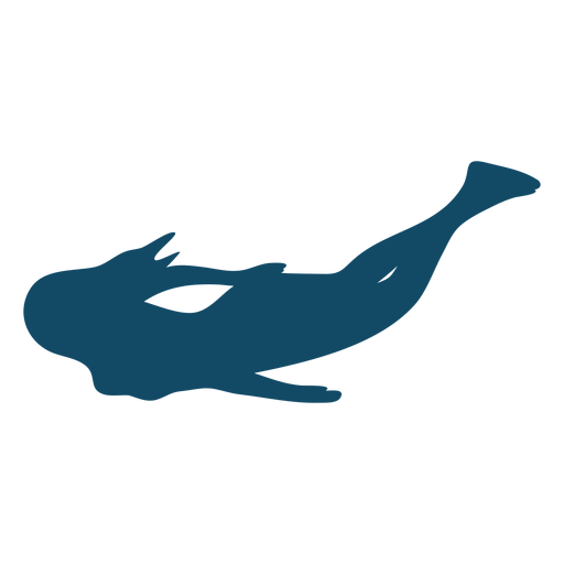 Unterwasser coole Pose Silhouette PNG-Design