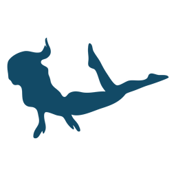 Underwater swim girl silhouette PNG Design