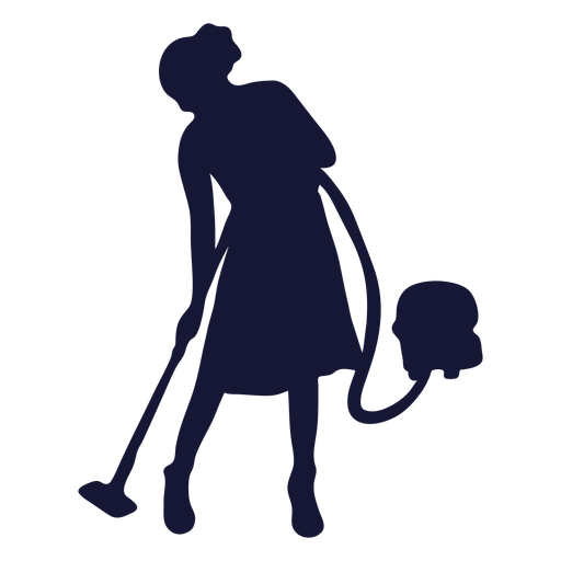 Vacuuming cleaner silhouette