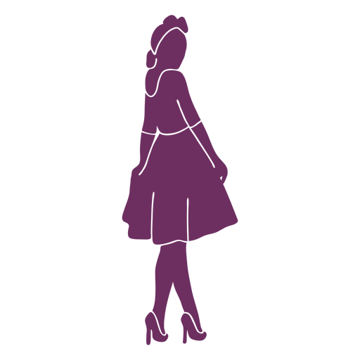 Weinlese Pinup M?dchen Silhouette PNG-Design