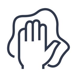 Limpiar el icono de la mano Diseño PNG