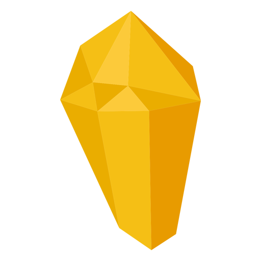 Gelber Blockkristall PNG-Design