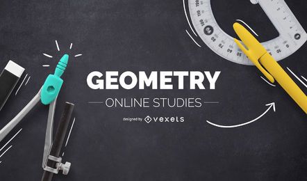 Diseño de portada online de geometría