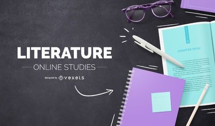 Literature online cover design