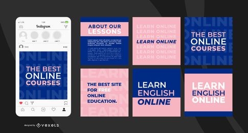 Learn English Instagram Post Template