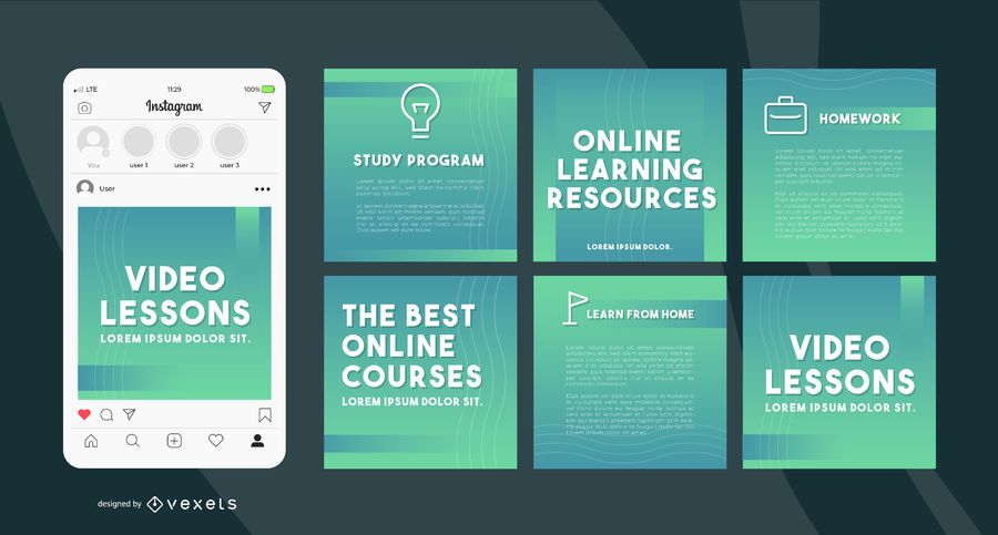 Online learning social media templates Online learning social media templates
