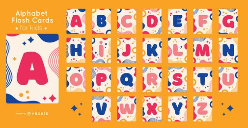 Conjunto de flashcard do alfabeto Conjunto de flashcard do alfabeto