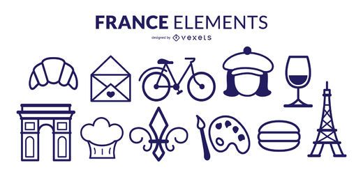 France Stroke Elements Pack France Stroke Elements Pack