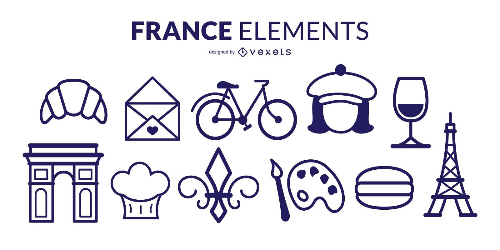 Pacote France Stroke Elements