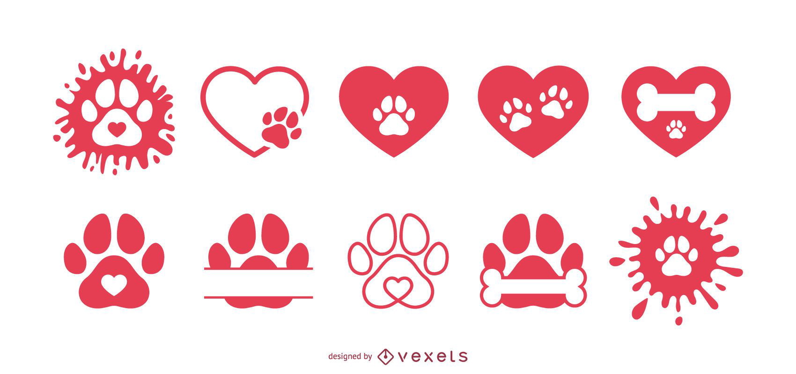 Dog Paw Love Icon Pack