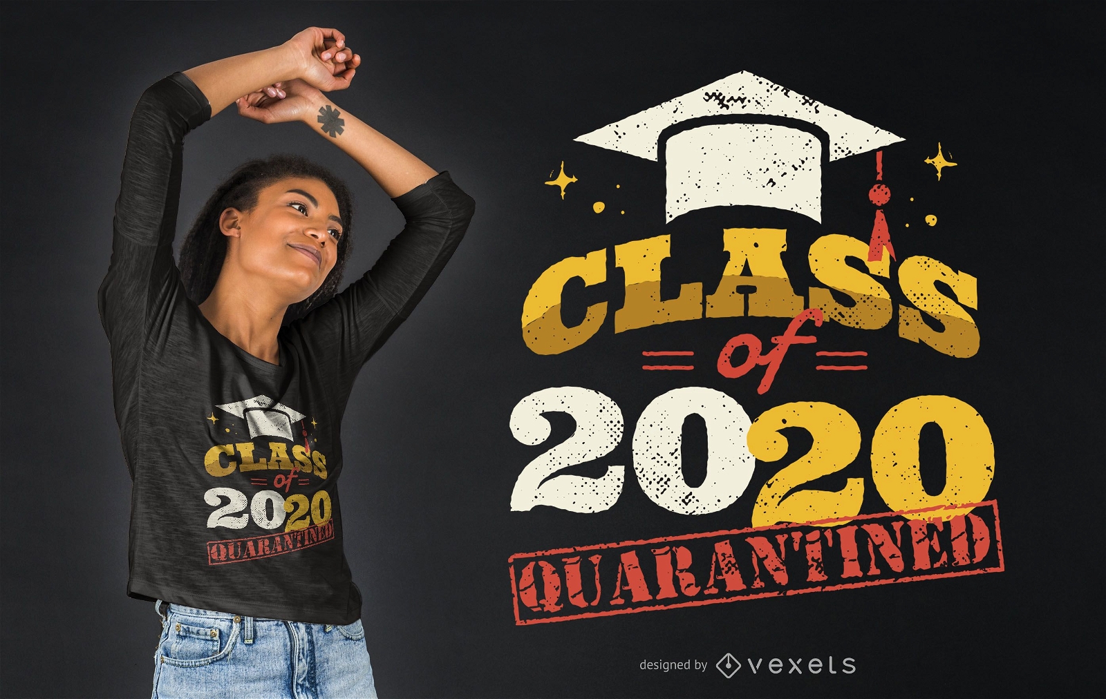 Dise?o de camiseta Quarantine Class 2020