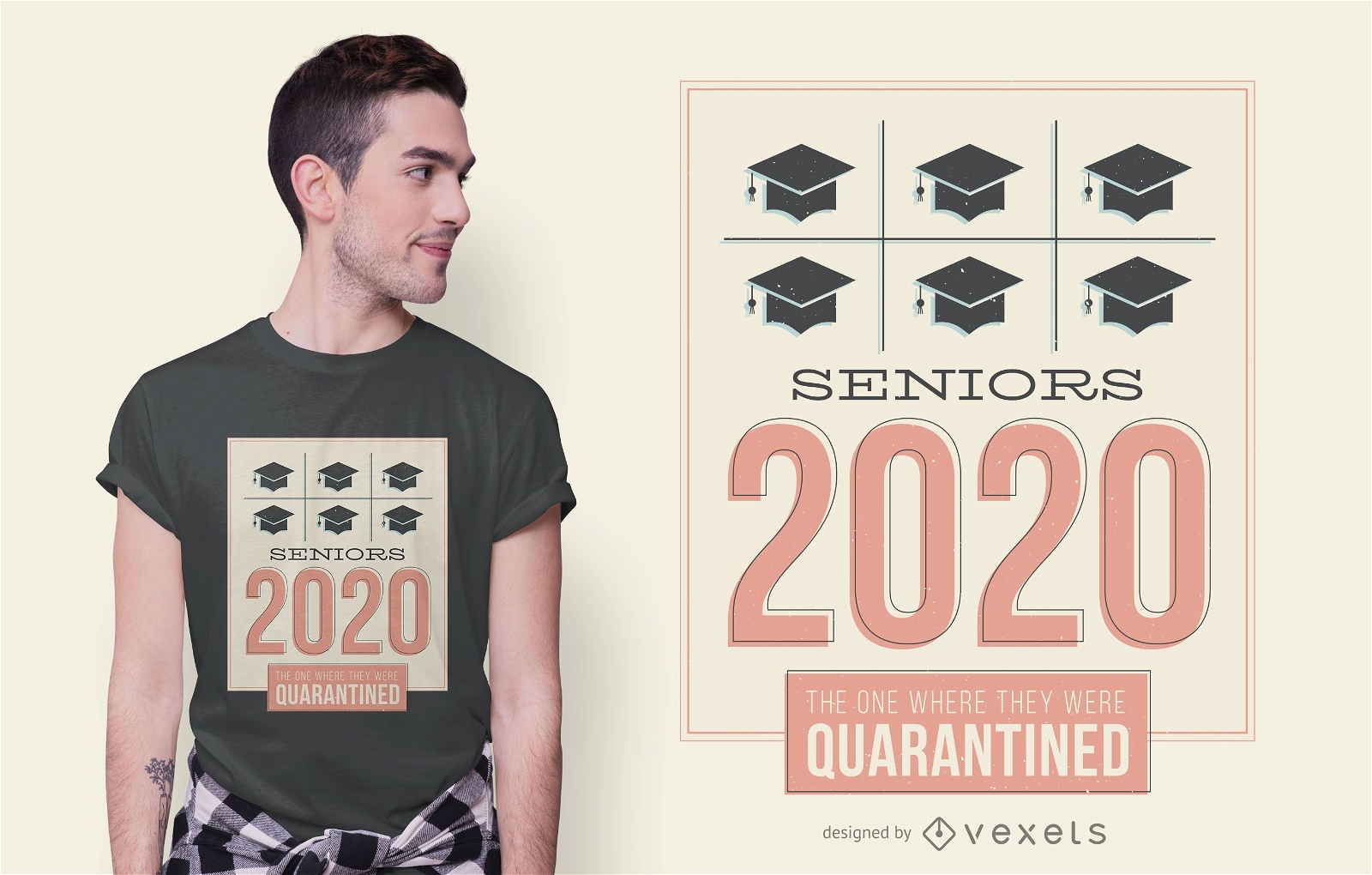 Dise?o de camiseta Seniors 2020 Friends