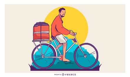 Design de camisetas para entregadores de bicicletas