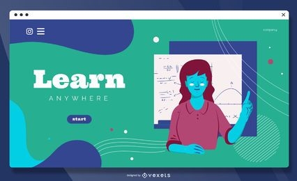 Learn anywhere landing page template