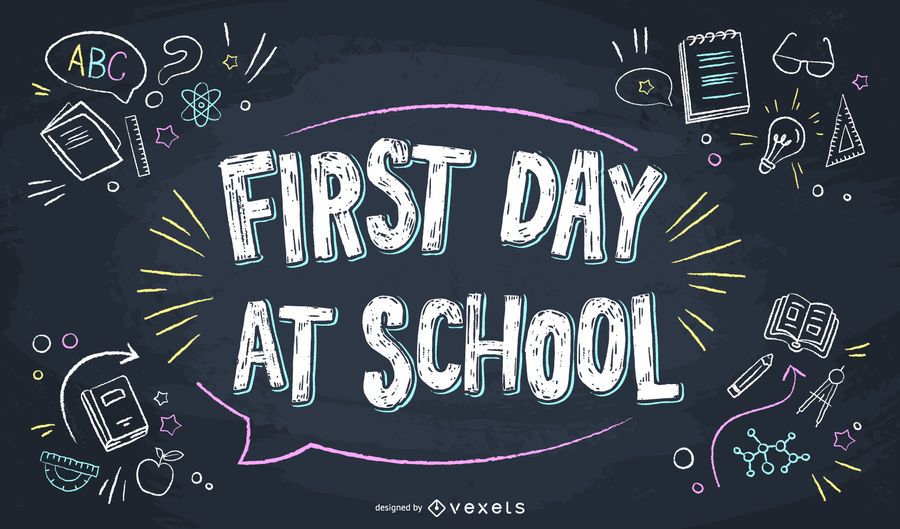 First day at school lettering First day at school lettering