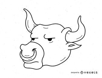 Annoyed Bull Vector