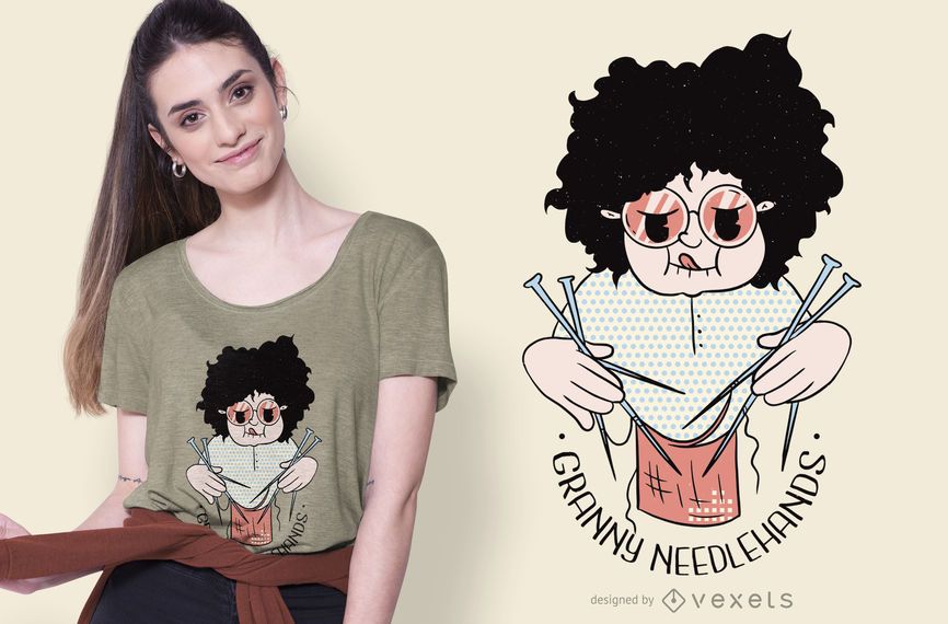 Diseño de camiseta Granny Knitting Quote Diseño de camiseta Granny Knitting Quote