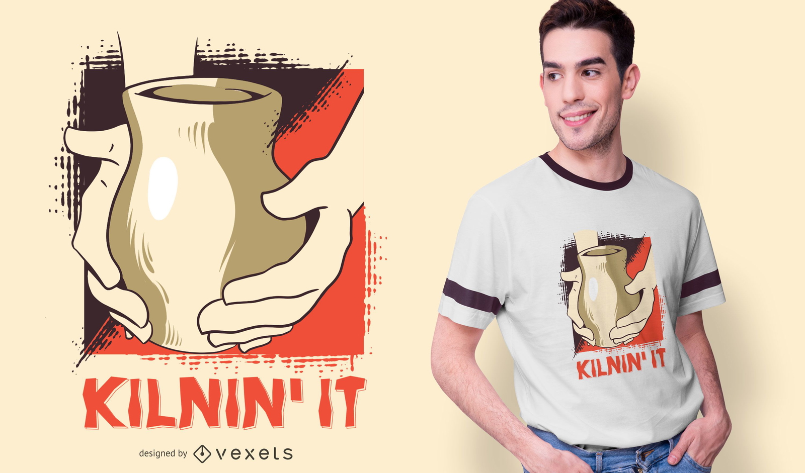 Design de camiseta Kilnin &#39;It Pottery