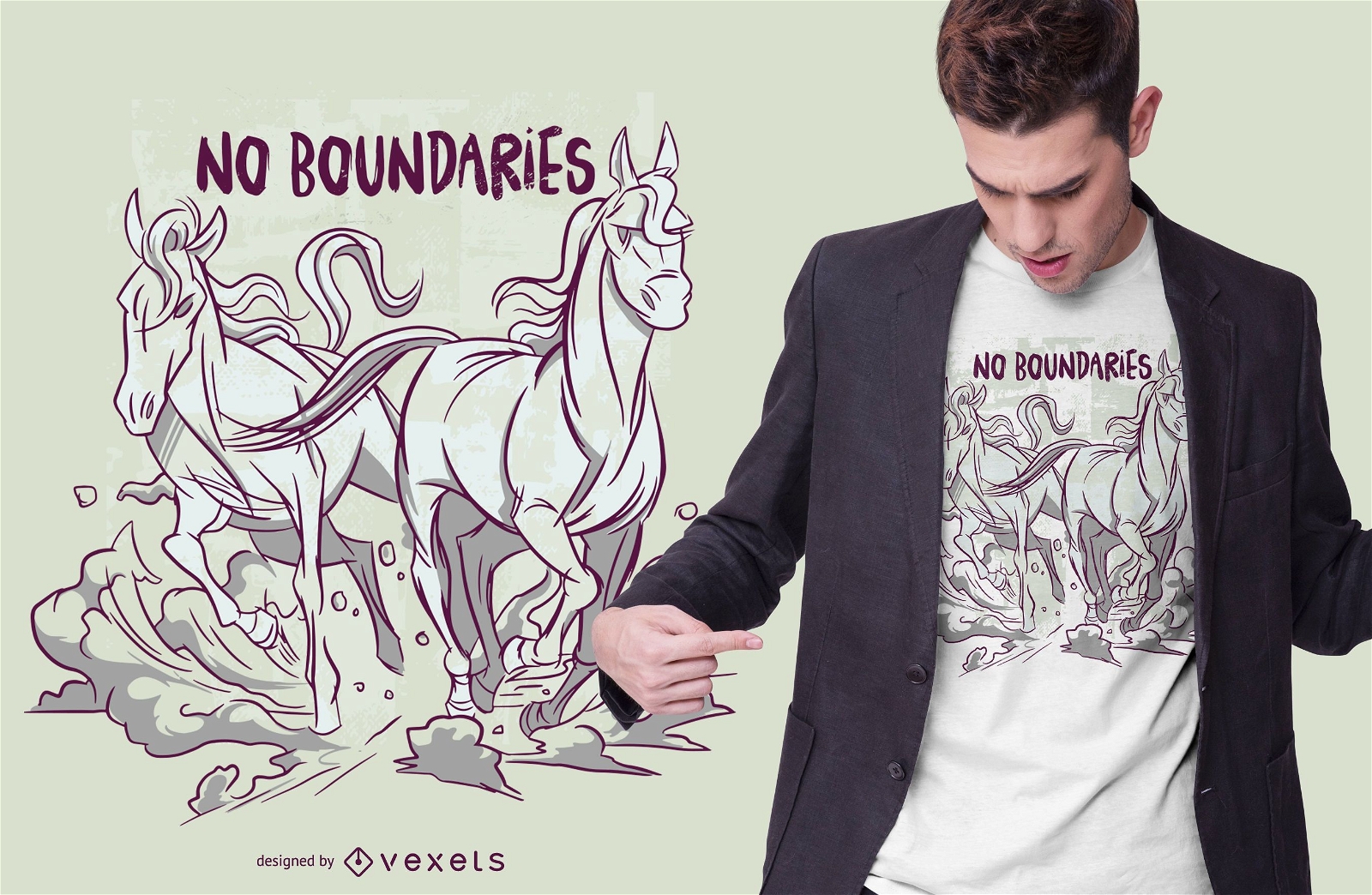 Design de camisetas com texto para cavalos de corrida