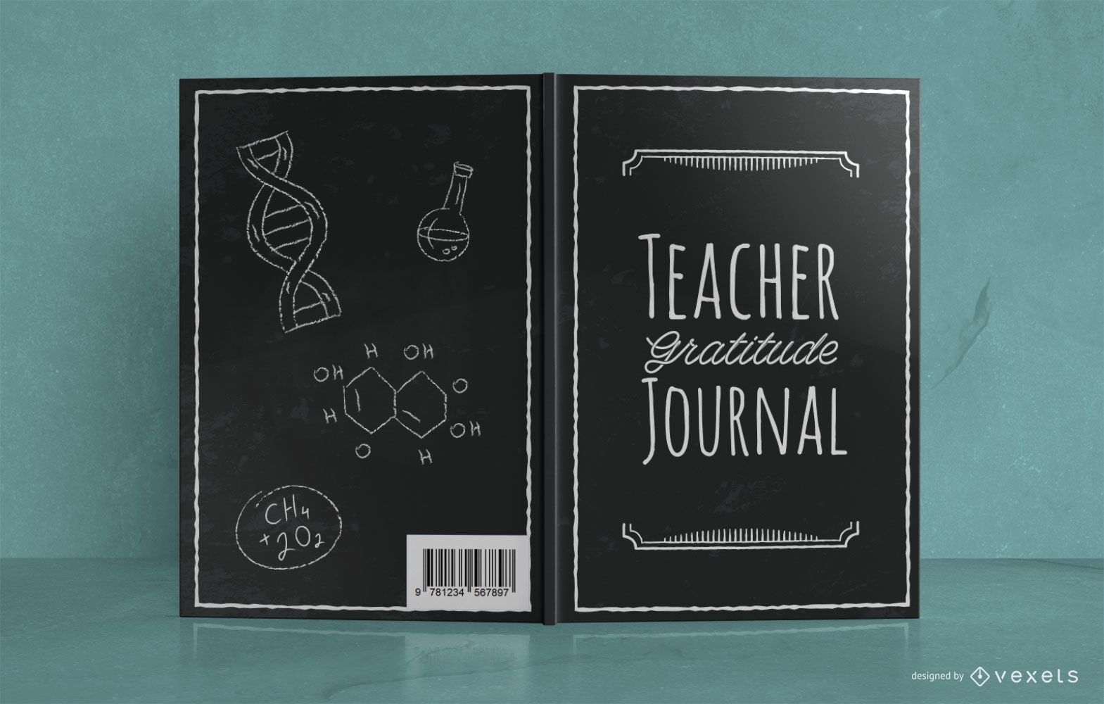Lehrer-Tagebuch-Doodle-Buch-Cover-Design