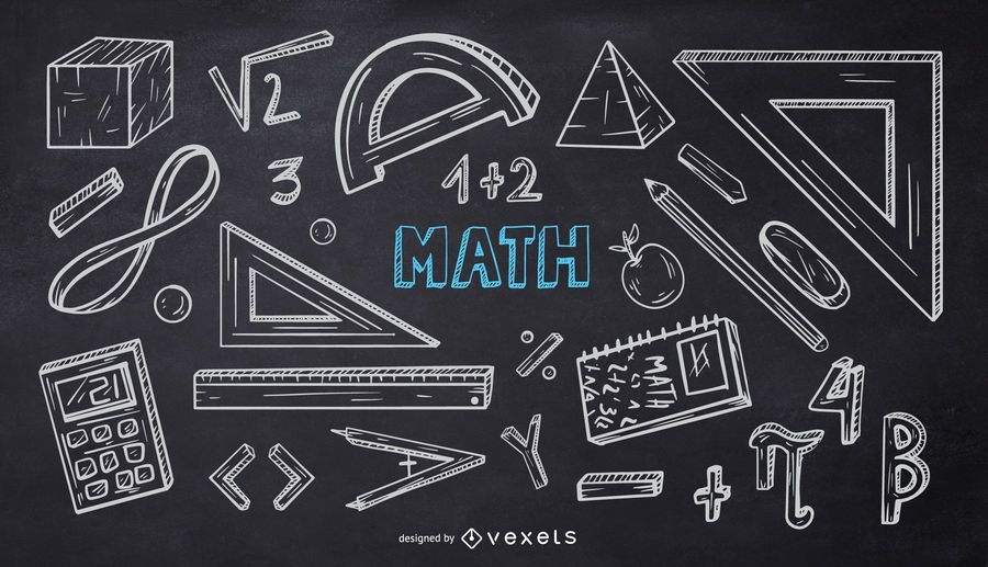 Download Math School Chalk Doodle Pack - Vector download