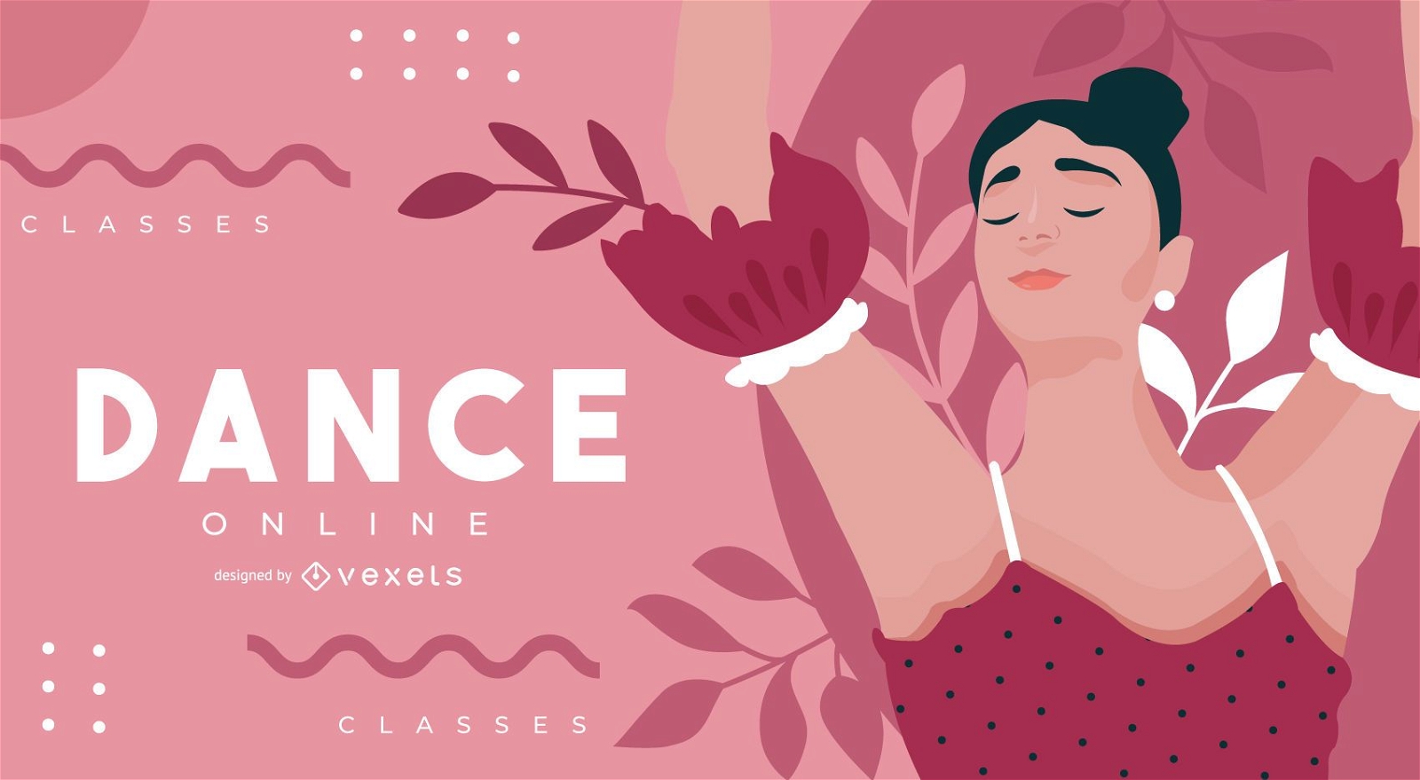 Diseño de portada de clase de baile online