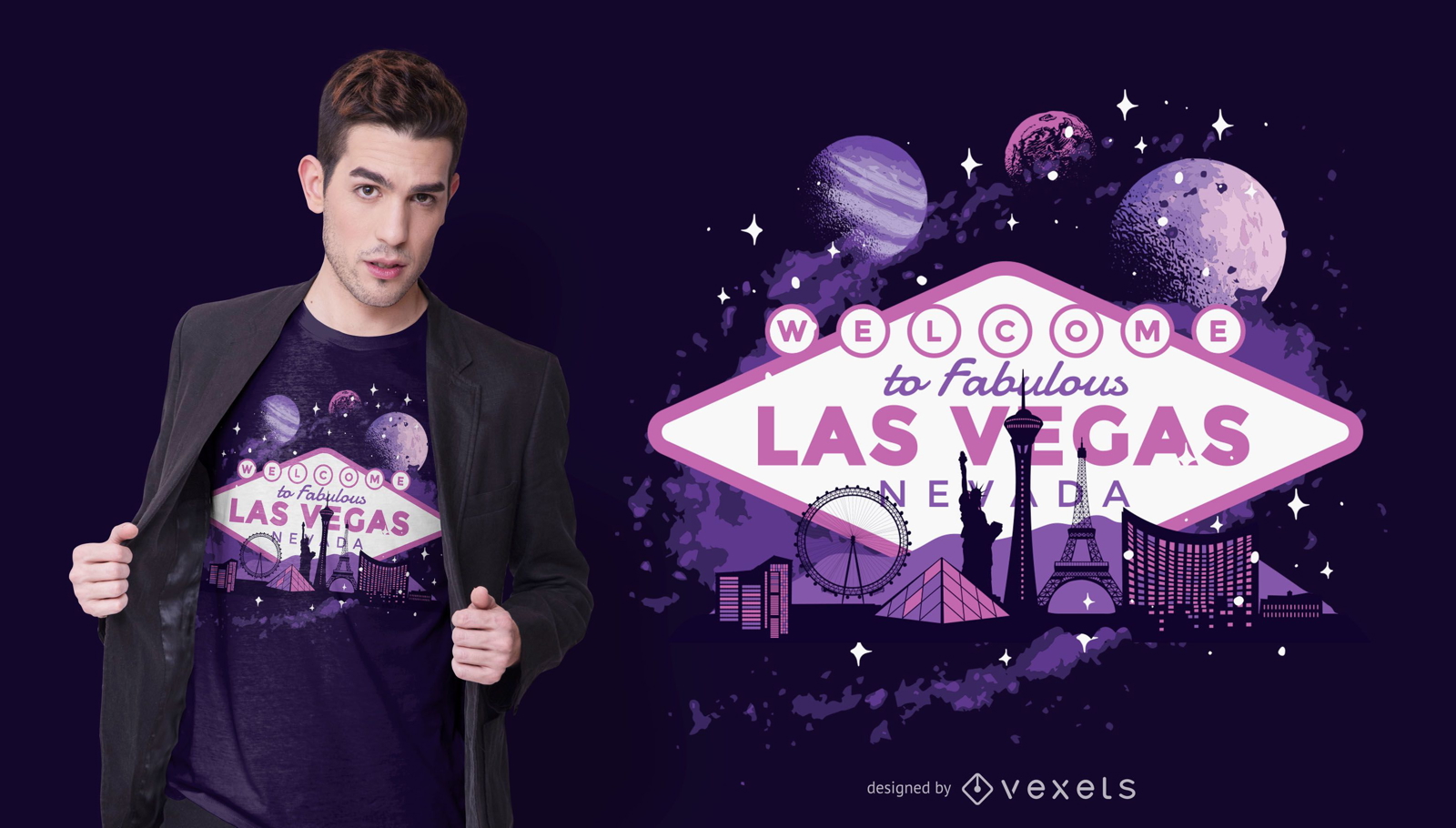 Design de camisetas Las Vegas