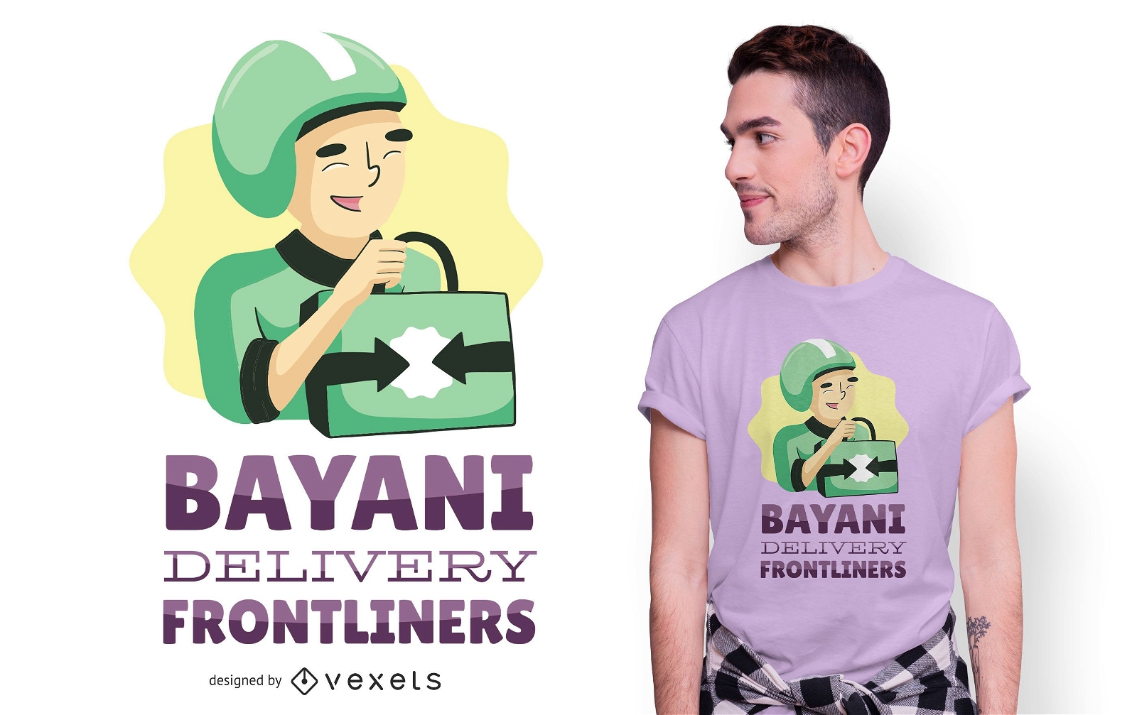 Dise?o de camiseta Delivery Heroes