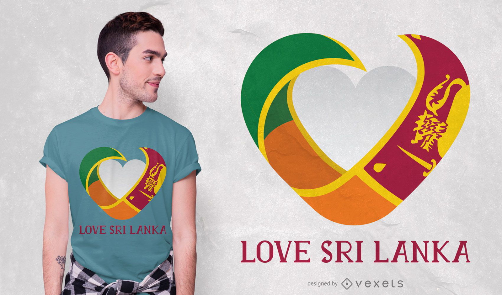 Liebe Sri Lanka T-Shirt Design