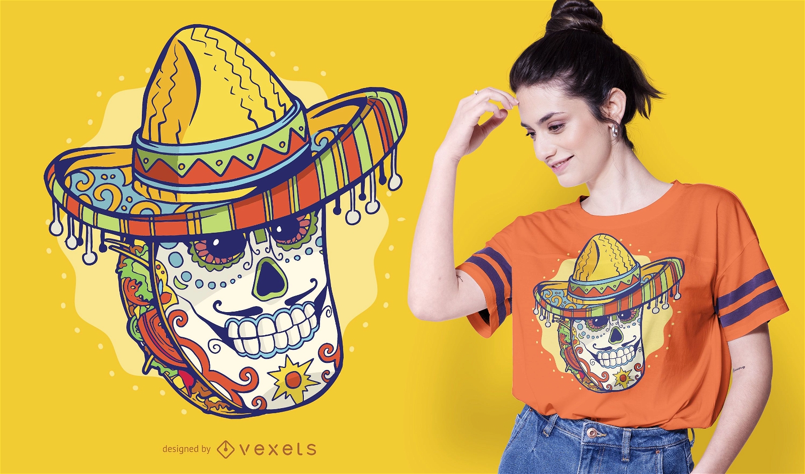 Design de t-shirt mexicana de taco