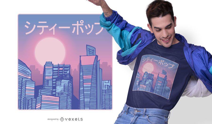 City pop t-shirt design City pop t-shirt design