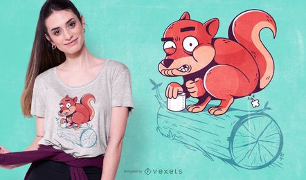 Diseño de camiseta de caca de ardilla Diseño de camiseta de caca de ardilla