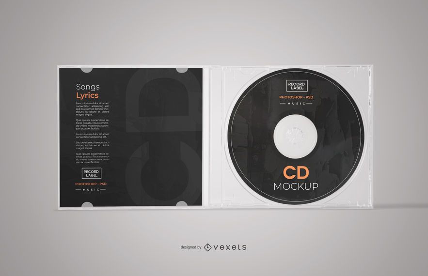 Maqueta de caja de CD abierta Maqueta de caja de CD abierta