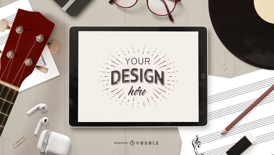 Ipad music mockup composition Ipad music mockup composition