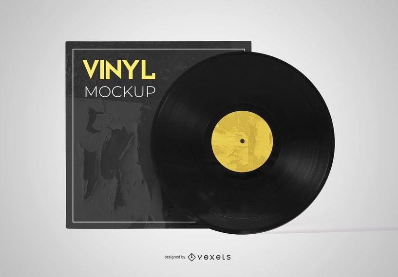 Vinyl Sleeve Record Mockup Design - PSD Mockup download
