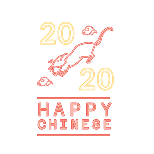 2020 chinesische Neujahrsratte PNG-Design