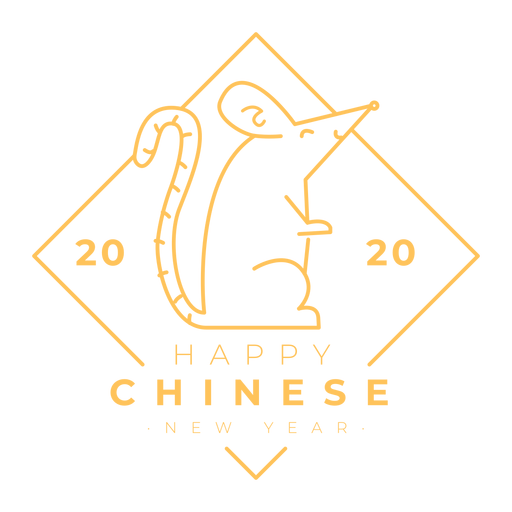 2020 rat chinese new year PNG Design