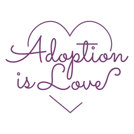 Adoption heart lettering - Transparent PNG & SVG vector file