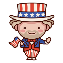Roupa de bandeira americana Desenho PNG
